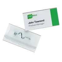 Nimesildihoidja Durable 30x60mm, nõel-kinnitusega (kogus 2 tükki)