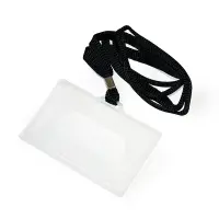 Kaardihoidja Argo 90x56mm, must kaelapael (kogus 10 tükki)