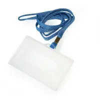 Kaardihoidja Argo 90x56mm, sinine kaelapael (kogus 10 tükki)