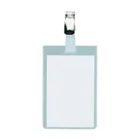 Nimesildihoidja trakskinnitusega vertikaalne, 90 x 60mm,  25 tk