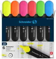 Tekstimarker Schneider Job 1-4,5mm, 6-värvi