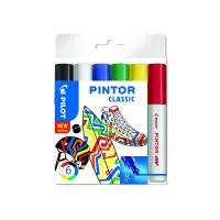 Marker permanentne PILOT PINTOR CLASSIC 1.4 mm, koonus, 6 värvi