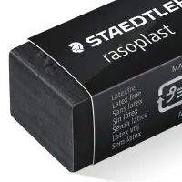 Kustutuskumm STAEDTLER Rasoplast B40, must (kogus 2 tükki) – pilt 4