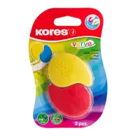 Kustutuskumm Kores, 2tk, assortii värvid