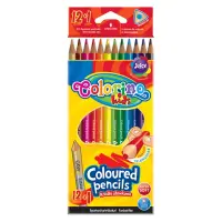 Värvipliiatsid Colorino kolmnurksed 12 värvi+1 kahe otsaga pliiats