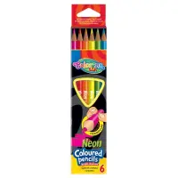 Värvipliiatsid Colorino Neon 6 värvi, kolmnurksed