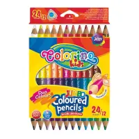 Värvipliiatsid Colorino Kids Jumbo, kolmnurksed, 24 värvi, 12 tk