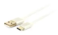 Gembird USB Type-C cable with braid and metal connectors, 1.8 m | Cablexpert | USB Type-C cable with braid and metal connectors | USB-C to USB-A USB Type-C male | USB Type-A male