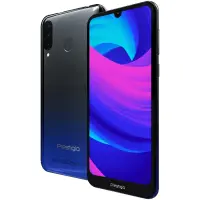 Prestigio, S Max, PSP7610DUO, Dual SIM, 4G, 6.1", HD+(1560*720), 19.5:9, IPS, in-cell, 2.5D, Android 8.1 Oreo with 360 OS, Octa-Core 1.6GHz, 3GB RAM+32Gb eMMC, 5.0MP front+13.0MP AF triple-lens rear camera with flash light, 3000 mAh battery, Fingerprint, Dark night gradient.