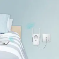 TP-LINK | Extender with AC Passthrough | TL-WA860RE | 10/100 Mbit/s | Ethernet LAN (RJ-45) ports 1 | 802.11n | 2.4GHz | Wi-Fi data rate (max) 300 Mbit/s | Extra socket – pilt 15