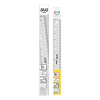 Joonlaud SiVO Flexy 30cm, elastne plastik, läbipaistev