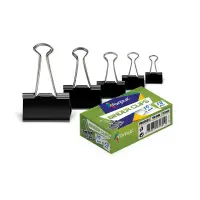 Paberiklambrid FORPUS, 15 mm. 12 tk, must