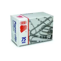 Kirjaklambrid Ico 75mm, 50 tk (kogus 2 pakki)