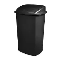 Prügikast liikuva kaanega 73 L, must