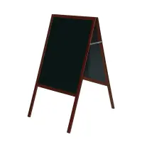 Kriiditahvel BI-OFFICE 60x90, kõrgus 120cm, harkjalg, must puitraam, must