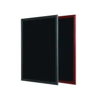 Kriiditahvel BI-OFFICE 120x90, must puitraam, must – pilt 2