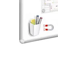 Tahvlimarkeri hoidja CEP Clip magnetiga, valge