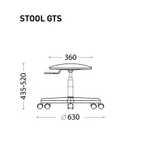 Tool  NOWY STYL STOOL GTS, musta naha imitatsioon – pilt 3