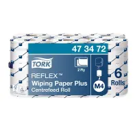 Rullpaberrätikud TORK Reflex Plus M4, 33,5x19,4cm, 2-kih, valge (kogus 6 tükki)