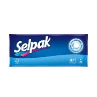 Pabertaskurätikud SELPAK Classic, 4-kihiline, 10 tk/pakis, valge