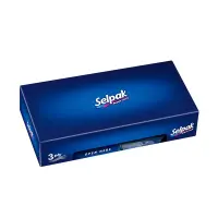 Kosmeetilised salvrätikud SELPAK Standart, 3-kihiline, 50 lehte, valge (kogus 2 tükki)