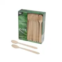 Lusikas PAP STAR, puidust, 11cm, 100tk/pk
