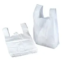 Kilekotid sangadega HDPE 30x18x55cm, 25mic, valge, 100tk