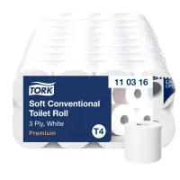 Tualettpaber TORK Soft Conventional T4, 3 kih. 250l rullis, 9,8cmx29,5m, valge 110316, 8 rulli – pilt 2