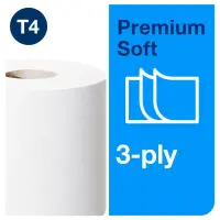 Tualettpaber TORK Soft Conventional T4, 3 kih. 250l rullis, 9,8cmx29,5m, valge 110316, 8 rulli – pilt 4