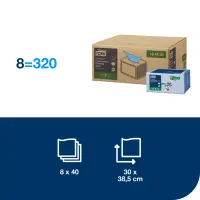 Puhastuslapid TORK Premium W8, 38x30cm, pakendis 40tk,sinine – pilt 6