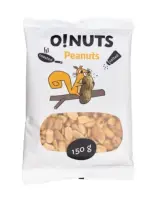Maapähklid O!NUTS, röstitud ja soolatud, 150g (kogus 2 tükki)