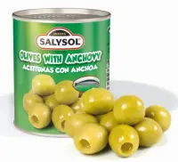 Rohelised oliivid SALYSOL, anšoovisega, 120g/50g – pilt 2