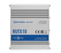 Teltonika | Industrial Router | RUTX10 | 802.11ac | 867 Mbit/s | 10/100/1000 Mbit/s | Ethernet LAN (RJ-45) ports 4 | Mesh Support No | MU-MiMO No | No mobile broadband | 1 | 24 month(s)