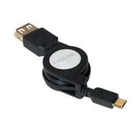 Logilink Extensible USB OTG Cable USB micro B male, USB (Type A) female, 0.75 m, Black
