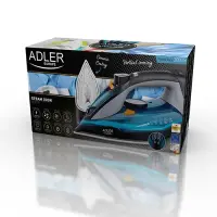 Adler | Iron | AD 5032 | Steam Iron | 3000 W | Water tank capacity 350 ml | Continuous steam 45 g/min | Steam boost performance 80 g/min | Blue/Grey