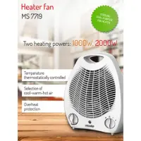 Mesko | Heater | MS 7719 | Fan heater | 2000 W | White