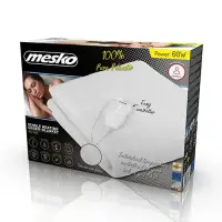Mesko | Electirc heating under-blanket | MS 7419 | Number of heating levels 4 | Number of persons 1 | Washable | Remote control | Polyester | 60 W | White – pilt 3