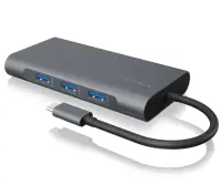 ICY BOX IB-DK4040-CPD Juhtmega ühendatud USB 3.2 Gen 1 (3.1 Gen 1) Type-C Söehall, Must – pilt 13