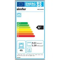 Simfer | Cooker | 4401SGRBB | Hob type Gas | Oven type Gas | White | Width 50 cm | Depth 55 cm | 49 L – pilt 7