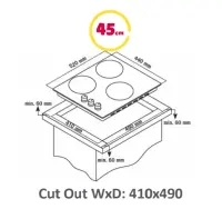 Simfer | Hob | H4.300.VGRIM | Gas | Number of burners/cooking zones 3 | Rotary knobs | Stainless steel – pilt 2