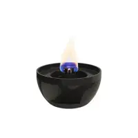Tenderflame Table burner Rose 3W Porcelain Diameter 14 cm, Height 7.5 cm, 300 ml, 4-5 hours, Black