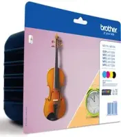 Brother LC127XLVALBP tindikassett 4 tk Originaal Must, Tsüaan, Magenta, Kollane