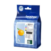 Brother LC3211VAL tindikassett 4 tk Originaal Standard Yield Must, Tsüaan, Magenta, Kollane