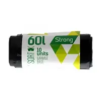 Prügikotid Sortex 60L, 60x75cm, LDPE 30mic, 10 tk, must (kogus 4 tükki)