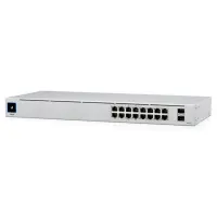 Switch|UBIQUITI|USW-16-POE|Type L2|Desktop/pedestal|Rack|16x10Base-T / 100Base-TX / 1000Base-T|2xSFP|PoE ports 16|PoE+ ports 8|18 Watts|USW-16-POE