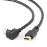 Cablexpert | HDMI High speed 90 degrees male to straight male connectors cable, 19 pins gold-plated connectors | CC-HDMI490-6 | HDMI 19pin male | HDMI 90 degrees male | 1.8 m