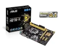 Mainboard | ASUS | Intel H81 Express | LGA1150 | MicroATX | 1xPCI-Express 16x | 2xPCI-Express 2.0 1x | Memory DDR3 | Memory slots 2 | 1x15pin D-sub | 1xDVI | 1xAudio-In | 1xAudio-Out | 1xMicrophone | 2xUSB 2.0 | 2xUSB 3.0 | 2xPS/2 | 1xRJ45 | H81M-K