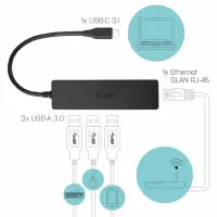I-TEC USB C Slim HUB 3 Port Giga Lan – pilt 2