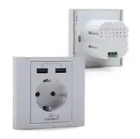POWER SOCKET OUTLET W/2USB/MWS-ACUSB2-01 GEMBIRD