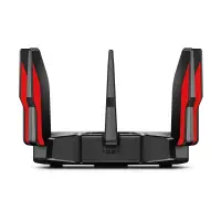 TP-LINK Archer C5400X juhtmevaba ruuter Kolm sagedusala (2,4 GHz / 5 GHz / 5 GHz) Gigabit Ethernet Must, Punane